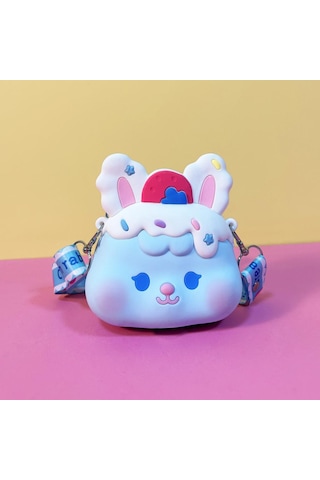 Ogi Mogi Toys Silikon Mavi Tavşan Omuz Çantası