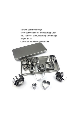 Dancemonkey 30 Adet Paslanmaz Çelik Bisküvi Kalıbı, Küçük Ve Pratik Gümüş