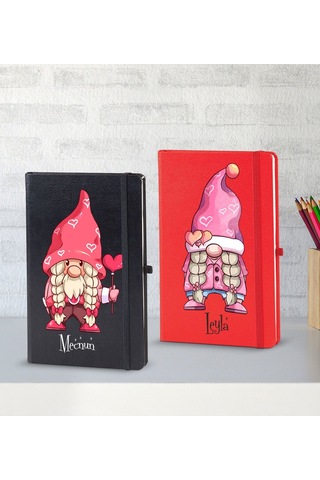 Bk Gift Kişiye Özel Sevgili Temalı 2 Li Defter Seti, Sevgiliye Hediye, Sevgililer Günü Hediyesi, Doğum Günü Hediyesi-8 Çok Renkli