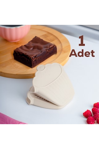 Porsima 3260 Silikon Fırın Eldiven -yanmaz Tepsi Tutacak Krem