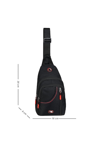 Seventeen 3474- Unisex Çapraz Göğüs Çantası Siyah Çok Bölmeli Ayarlanabilir Askılı Günlük Omuz Ve Body Bag