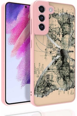 Galaxy S21 Fe Kılıf Desenli Kamera Korumalı Parlak Zore Nora Kapak NO4