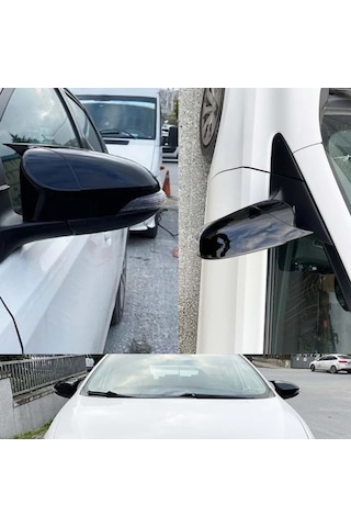 Toyota Corolla E170 2013 2014 2015 2016 2017 2018 Uyumlu Yarasa Batman Ayna Kapağı Takımı Parlak Siyah