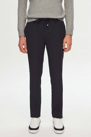 D's Damat Ds Damat Slim Fit Antrasit Beli Lastikli Bağcıklı Fermuarlı Likralı Rahat Jogger Pantolon 2HC03ORTJGR01 Antrasit