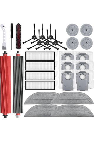 Junzhuodianpu Roborock S8 Maxv Ultra/g20s Robot Süpürge Aksesuarları: Ana Fırça, Yan Fırça, Hepa Filtre, Paspas, Toz Torbası