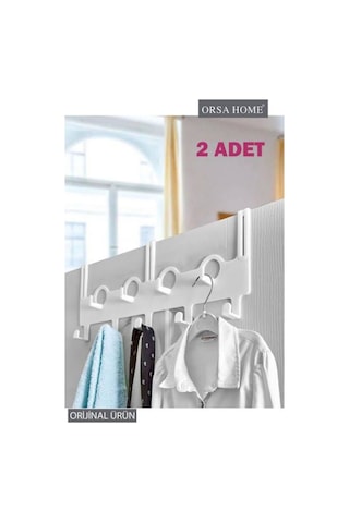 9 Kancalı Kapı Arkası Askı 2 Adet Cok Renkli 9 Kancalı Kapı Arkası Askı 2 Adet Cok Renkli