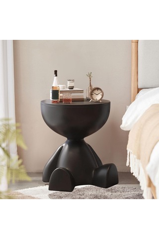 Suntek Yan Masa Heykeli Ev Düz Head Heykel Süs Modern Sehpa Siyah