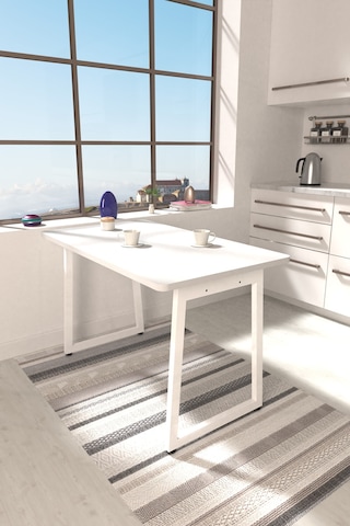 Vilinze Biga Sabit Mdf Metal Ayak Mutfak Masası - 70x120 Cm Çok Renkli