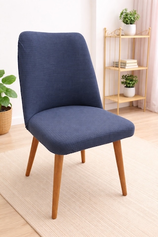 Oval Sandalye Kılıfı Büyük Oval Mutfak Sandalye Kılıfı Likralı Yıkanabilir Streç Lastikli 1 Adet Antrasit