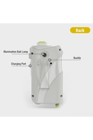 Qingmipy Akıllı Tespitli Balık Tutma Su Pompası Siyah 1.8m Boru - 1 Ton/sa Su Akışı, 6 Saat Oksijenasyon, 36 Saat Aydınlatma