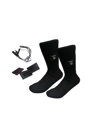 Suntek 2x Unisex Elektrikli Isıtmalı Çorap Ile Pil-kutusu-usb