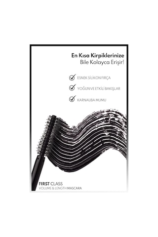 Note Cosmetics First Class Hacim ve Uzatma Etkili Maskara