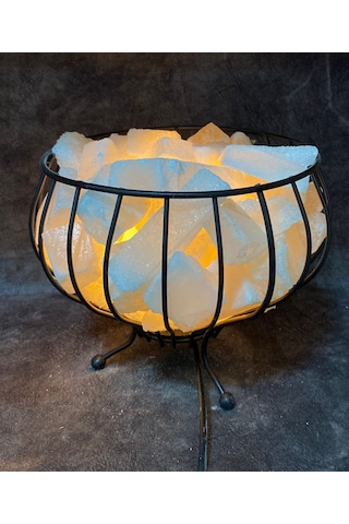 Çankırımkaya Tuzu Metal Çanak Tuz Lamba