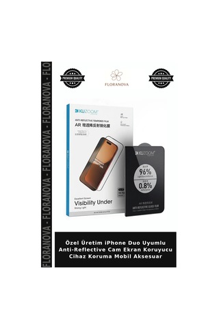 Özel Üretim Apple iPhone Duo Uyumlu Anti-reflective Cam Ekran Koruyucu Cihaz Koruma Mobil Aksesuar