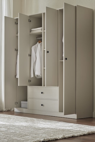 Enza Home Kalinsta 4 Kapaklı Gardırop - Beyaz