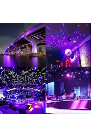 Uv Işık Çubuğu Otomatik Mor Işık Lamba Parti Disko Dekorasyon Işık Uv 385-405nm Çok Renkli