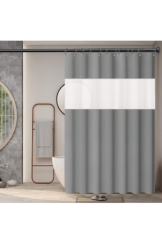 Yifomall Su Geçirmez 3d Desenli Peva Banyo Perdeği - Kalın, Delik Açmadan Monte Edilebilir, Öntüklü, Kross Border Çok Satan Mavi Diğer