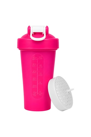 King Of The Gym Shaker 650 Ml Ölçekli Ve Sızdırmaz Kapaklı Protein Shaker 2'li Set Pembe+siyah Pembe-siyah