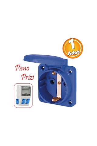 Badem10 Tekli Pano Prizi Monofaze Topraklı Priz Kare Fiş Kablosuz Klemensli 220 V Trafo Kombinasyon Panosu