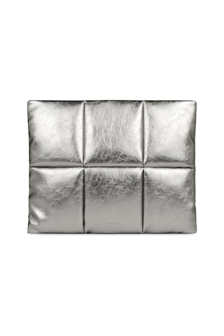 Comfyable Puffy Dizüstü Bilgisayar Kılıfı 13 İnç 14 İnç, Kadınlar İçin Puffer Laptop Taşıma Çantası, Macbook Air M3 2024 M2 M1 İle Uyumlu Yastık Kılıfı, Macbook Pro 13'ü 14 İnç, Pu Deri Kapak, Gümüş