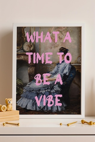 Saturn Young Lady At The Fireplace Çerçeveli Tablo What A Time To Be A Vibe Maximalist Decor Altered Art