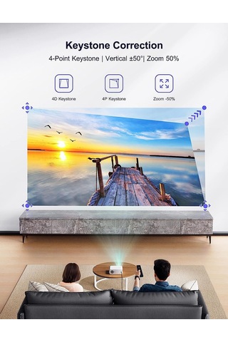 Wimius S26 Wifi-Bluetooth 1080P Film Projektörü