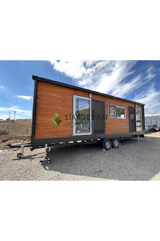 250x800 Ahşap Tiny House O2 Belgeli, Tam Donanımlı