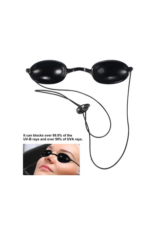 Wezone Uv Koruyucu Solaryum Gözlüğü - Siyah Tpu Malzeme, Taşınabilir Ve Hafif Tasarım