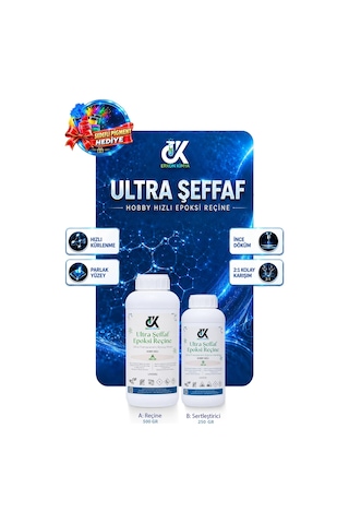 Erkon Kimya Ultra Şeffaf Hızlı Hobby Epoksi 750 Gr