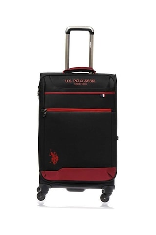 U.s. Polo Assn. Siyah Kumaş Unisex Orta Boy Valiz Plvlz9101b-o 001