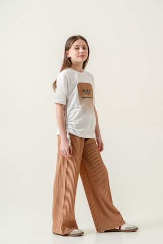 Kız Çocuk Mıu Taşlı İkili Dokuma Takım G-7276 Vizon