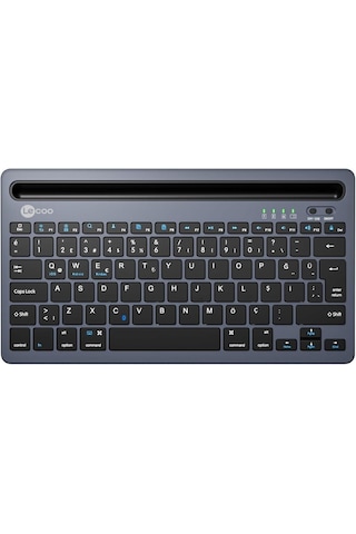 Lecoo Bk100 Wireless Bluetooth Standlı Kablosuz Şarjlı Klavye Gri