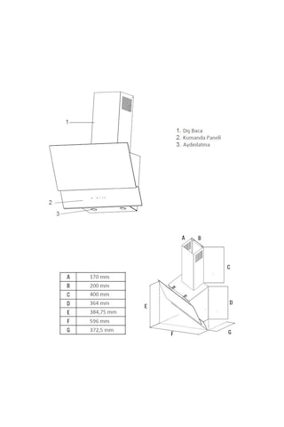 Simfer 8707 60CM Premium Dokunmatik Beyaz Cam Davlumbaz Kumandalı