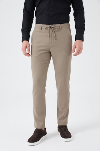 Günce Erkek Regular Kalıp Jogger Pantolon Armürlü Kumaş Bgl-st05633 Bej
