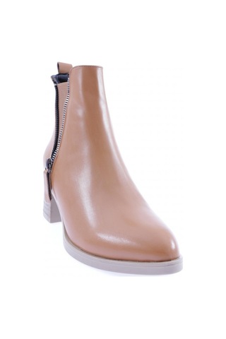 Dgn 9009-2164-22k Kadin Fermuarli Topuklu Bot 9009-2164-R1755 Taba