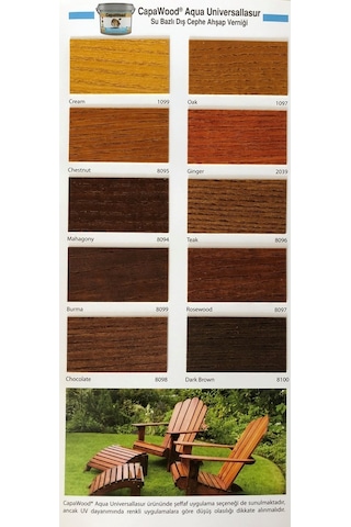 Filli Boya Aqua Su Bazlı Dış Cephe Ahşap Verniği 15 L