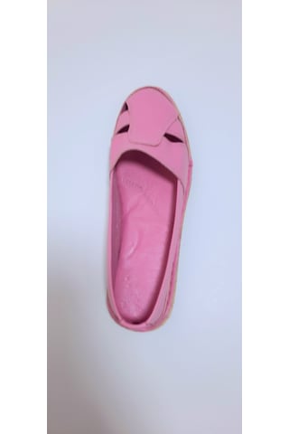 Kapar % 100 Hakiki Deri Pembe Renk Örgülü Babet Pembe Kapar % 100 Hakiki Deri Pembe Renk Örgülü Babet Pembe