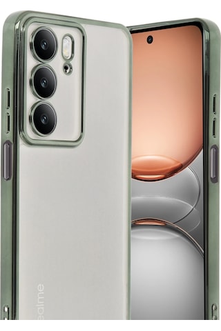 Gld-spt- Newface Realme C75 4g Kılıf Razer Lensli Silikon - Yeşil