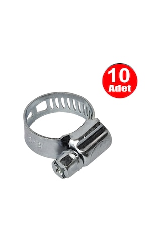 Standart Kelepçe 13mm-19mm Arası Ayarlanabilir Bahçe Hortum Kelepçesi -10 Adet 13 19