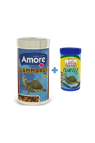 Gammarus 1000ml + Lotus Turtle Sticks 250ml Kaplumbağa Yemi