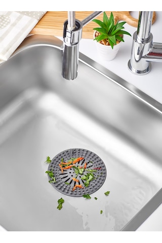 Yuvarlak Silikon Kaymaz Lavabo Süzgeci-1 Adet