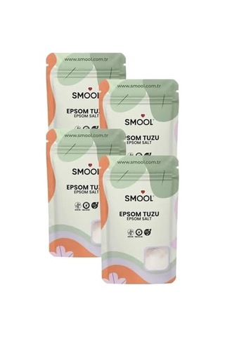 Epsom Tuzu 4&apos Lü Set 4x1000 Gr İngiliz Tuzu Katkısız, Banyo Tuzu Ayak Banyosu Peeling 4 Kg