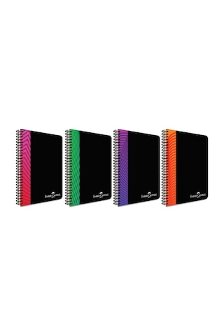 Pp Kapak Şeritli 80 Yaprak A4 Çizgili Defter 4lü Set