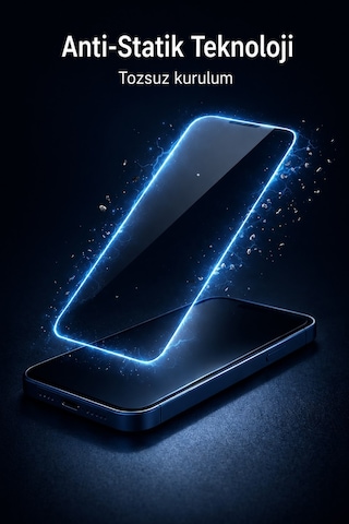 Apple Uyumlu iPhone 15 Pro Max Hayalet Ekran Koruyucu % 100 Cam Temperli Kolay Kurulum Aparatlı