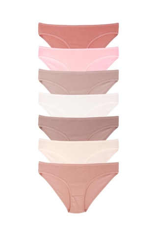 Sebatingo Kadın Külot Bikini Pamuklu Soft Renkli 7 Li Paket
