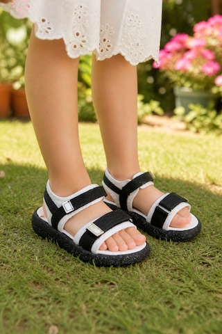Mini Bonito Kız Çocuk Rahat Taban Günlük Sandalet Siyah