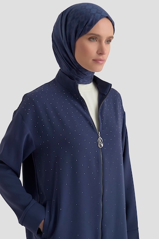 Armine Trend Taş Detaylı Fermuarlı Pantolonlu İkili Takım Lacivert 26yt625