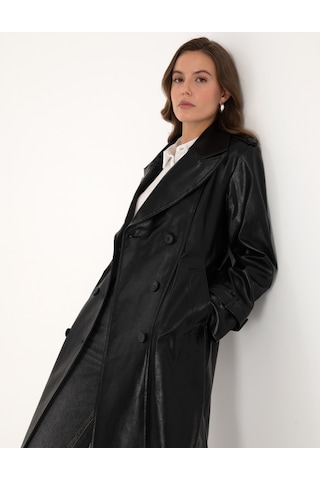 Pierre Cardin Kadın Siyah Trençkot 50295956-vr046 Siyah