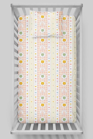 Organik Bebek Boy Lastikli Çarşaf Seti 80x140 - Şirin Kahramanlar