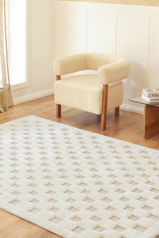 Kaşmir Halı Süpersoft Joy White 120x180 CM Salon Halısı